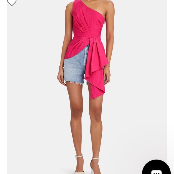 Self portrait asymmetrical one-shoulder top size 2 - Picture 2 of 5